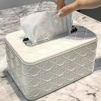Новая коробка для салфеток с рисунком из ротанга, коробка для бумаги в гостиной, настольная коробка для салфеток, автомобильная коробка для туалетной бумаги белый