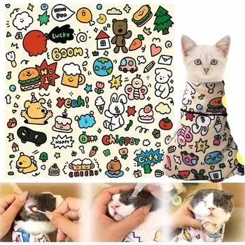 Новая кошачья накидка для груминга, кошачьи ограничители для груминга, очень мягкое кошачье одеяло для обертывания, кошачье ограничение для стрижки когтей (L (В пределах 22 фунтов)) S