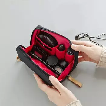 Новая косметичка, косметичка, водонепроницаемая косметичка, простой однотонный косметичка для женщин чёрный