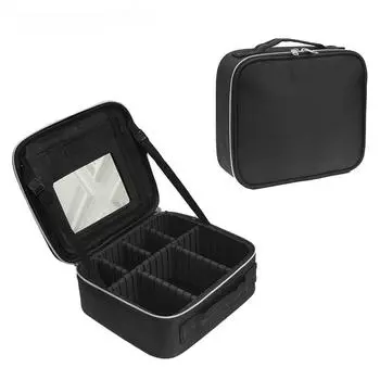 Новая косметичка с зеркалом, кисточка для красоты, косметичка, необходимая для путешествий, водонепроницаемый большой вместительный дорожный чехол для макияжа с татуировкой