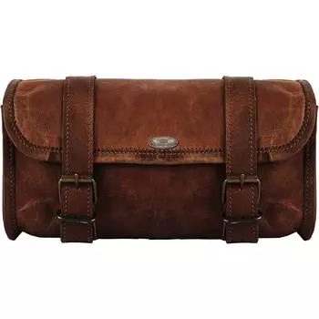 Новая кожаная коричневая задняя часть мотоциклетной багажной сумки 5 X 10 X 4 коричневый