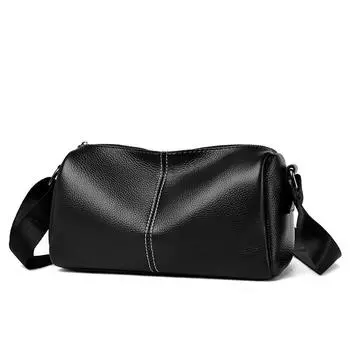 Новая кожаная мужская сумка через плечо, модная повседневная мужская сумка, водонепроницаемая горизонтальная версия, сумка-мессенджер, мужская сумка премиум-класса чёрный