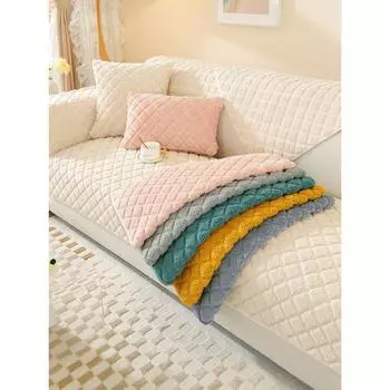 Новая кожаная подушка для дивана, зимняя плюшевая теплая подушка, утолщенная ткань для гостиной, деревянный чехол для дивана, ткань 70*70cm