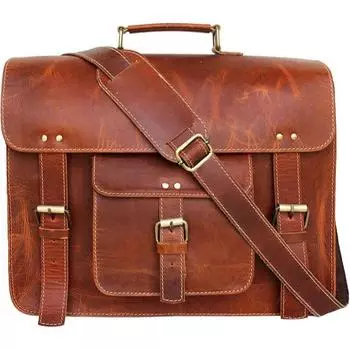 Новая кожаная сумка-мессенджер, сумка через плечо, винтажная сумка-мессенджер, мужской кошелек, совместимая с iPad и планшетом