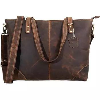 Новая кожаная сумка-тоут для женщин с застежкой-молнией - высококачественная кожаная сумка со стильным дизайном для повседневного использования, путешествий, пляжная сумка с ремнями коричневый