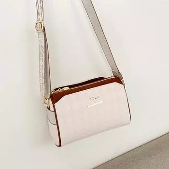 Новая кожаная тисненая модная сумка через плечо, простая повседневная сумка через плечо 23X14X13CM белый