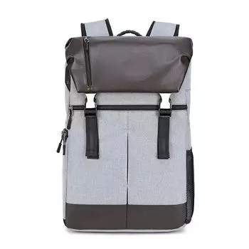 Новая кожаная универсальная сумка для фотокамеры SLR Micro Single Backpack большой емкости для ноутбука 15,6 дюймов, дорожная сумка для камеры Canon Nikon светло-серый