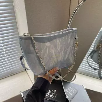 Новая красивая нишевая женская сумка-мешок, иностранная модная персонализированная сумка через плечо 2024 года, модная корейская версия, повседневная сумка-мессенджер чёрный