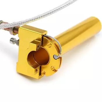 Новая красная CNC ручка газа быстрого действия + тросик для руля мотоцикла 7/8