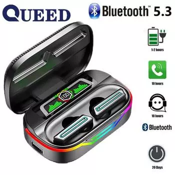 Новая красочная беспроводная Bluetooth-гарнитура RGB с шумоподавлением и низкой задержкой TWS Entry-ear чёрный