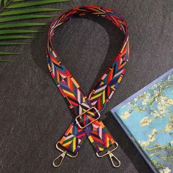 Новая красочная цветочная сумка через плечо с широким ремнем через плечо, регулируемая сменная сумка с длинным ремнем на одно плечо, женская сумка, аксессуары красный