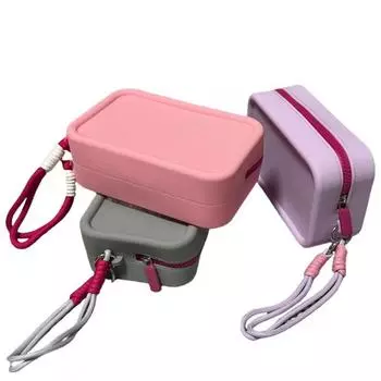 Новая красочная квадратная сумка силиконовая сумка для хранения косметичка дорожные туалетные принадлежности мини-сумка для мобильного телефона 180*110*65MM хаки