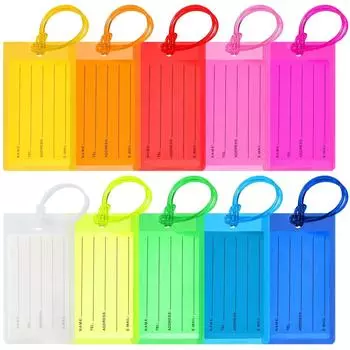 Новая красочная ПВХ симпатичная багажная бирка мягкая чемоданная багажная бирка карточка дорожная багажная бирка сумка бирки держатель удостоверения личности дорожные аксессуары