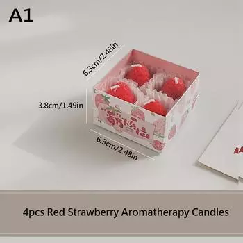 Новая креативная ароматерапевтическая свеча с ароматом клубники, подарок ручной работы, ароматическая декорация, свеча ручной работы