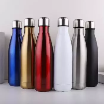 Новая креативная кружка для бутылки кока-колы из нержавеющей стали, двойная вакуумная подарочная чашка для боулинга 500ml белый