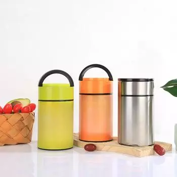 Новая креативная вакуумная кастрюля из нержавеющей стали 304, большая вместительная волшебная кастрюля для тушения, удобный супердлинный ланч-бокс для сохранения тепла 800ml