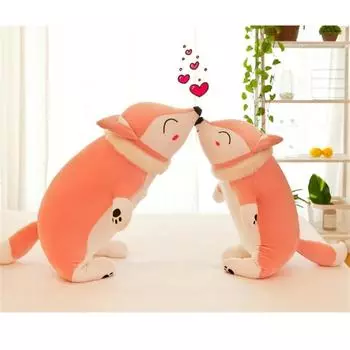 Новая креативная вечеринка лиса кукла плюшевая игрушка программное обеспечение спящая подушка девочка подарок на день рождения 35cm багровый