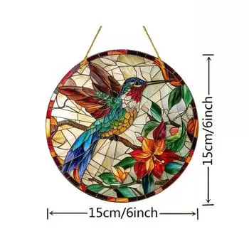 Новая круглая акриловая картина креативная птица попугай домашняя тема украшение комнаты гостиная картина V0L1 C-1pcs