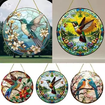 Новая круглая акриловая картина креативная птица попугай настенная для дома . Живое украшение Боль Z5U9 C-1pcs