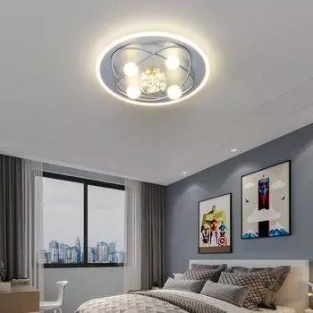 Новая круглая светодиодная потолочная люстра с регулировкой яркости для гостиной, спальни, кабинета, детской комнаты, дизайнерский потолочный светильник, креативный домашний декор changeable