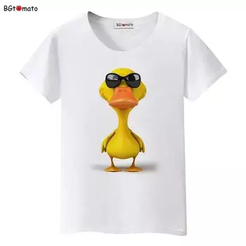 Новая крутая маленькая желтая утка 3D принтованная футболка для мужчин и женщин забавный дизайн милая футболка с изображением животных бренд высокого качества повседневный топ S