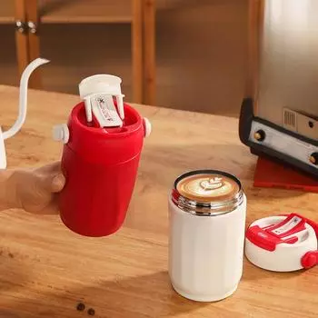 Новая кружка из нержавеющей стали 316, кружка с ручкой большой емкости для девочек, ценная кофейная чашка 450ml