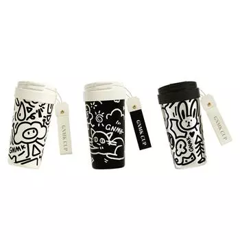 Новая кружка из нержавеющей стали для сохранения холода, интересная кружка для кофе, портативная офисная кружка-термос для двух напитков, кружка для воды 430ml