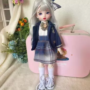 Новая кукла BJD 30 см, 23 подвижных сустава, платье 1/6 для девочек, 3D игрушка с карими глазами и одеждой, обувь, детские игрушки для девочек, детский подарок 30CM