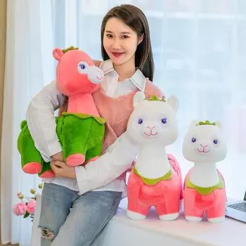Новая кукла Фруктовая Альпака, креативная маленькая шерстяная плюшевая игрушка, детская кукла, подарок на День святого Валентина 35cm 0.3kg