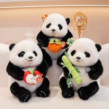 Новая кукла гигантская панда, плюшевая игрушка-панда, кукла-рюкзак, тот же подарок на день рождения в Чэнду 25cm