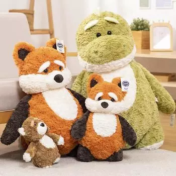 Новая кукла Little Fox, креативная детская кукла-утешитель, кукла-динозавр, плюшевая игрушка для вечеринки в виде животного 24cm [0.16kg]