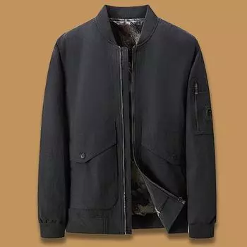 Новая куртка-бомбер мужская весна и осень свободная американская бейсбольная майка повседневная оснастка мужская одежда M