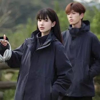 Новая куртка для активного отдыха для мужчин и женщин, комплект из двух предметов, три в одном: ветрозащитная, водонепроницаемая, дышащая одежда для альпинизма для пар XS