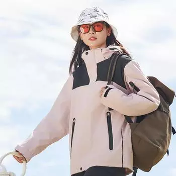 Новая куртка для активного отдыха высокого класса для мужчин и женщин, комплект из двух предметов, три в одном: ветрозащитный, водонепроницаемый, дышащий, съемный костюм для альпинизма S