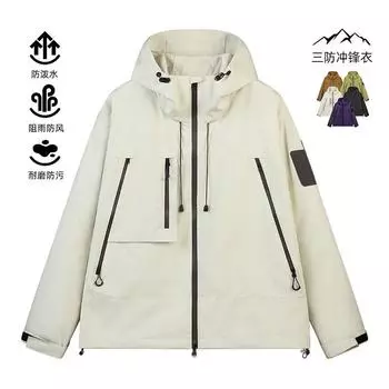 Новая куртка мужская 2024 осень три-доказательство технология куртка мужская и женская парные пальто одного стиля S чёрный