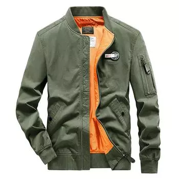 Новая куртка мужская молодежная армейская зеленая летная куртка в стиле интернет-знаменитости для бейсбола повседневный топ M