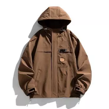 Новая куртка мужская осенняя куртка с капюшоном молодежная модная брендовая повседневная верхняя одежда универсальный мужской стиль L
