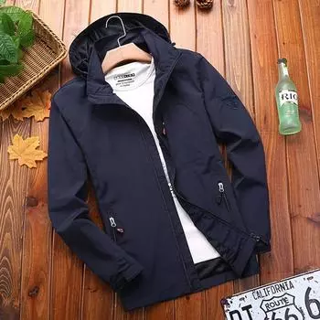 Новая куртка мужская повседневная куртка с капюшоном быстросохнущая водонепроницаемая куртка мужская верхняя куртка M