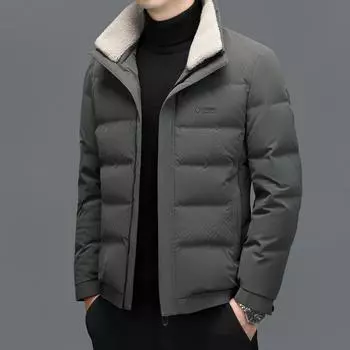Новая куртка на белом утином пуху, мужская утолщенная зимняя одежда, теплая и морозостойкая повседневная куртка M синий