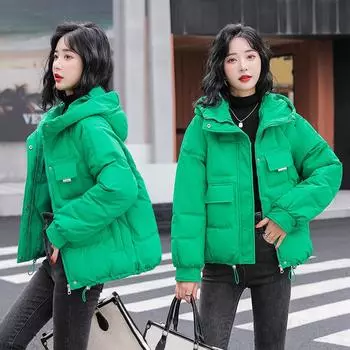 Новая куртка-пуховик для женщин, короткая, модная, универсальная, теплая, утолщенная, тонкая, облегающая, зимняя куртка M