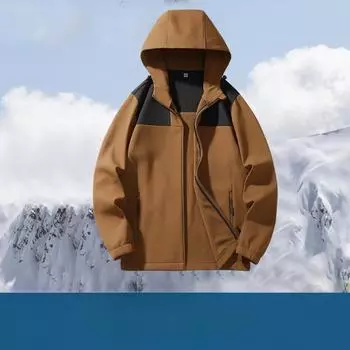 Новая куртка Soft Shell для активного отдыха на осень и зиму, флисовая утолщенная ветрозащитная водонепроницаемая теплая куртка, спортивная куртка, бейсбольная куртка L чёрный