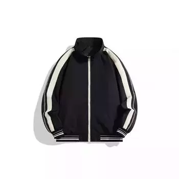 Новая куртка в стиле ретро с контрастным цветовым сочетанием и воротником-стойкой, мужская модная уличная свободная куртка для пар M