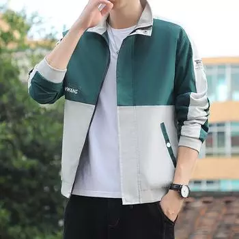 Новая куртка весна-осень мужская модная брендовая трендовая куртка повседневная куртка с воротником-стойкой куртка M