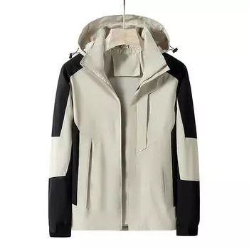 Новая куртка ветрозащитная и водонепроницаемая уличная весна и осень тонкая универсальная модная дышащая однослойная пара пальто M чёрный