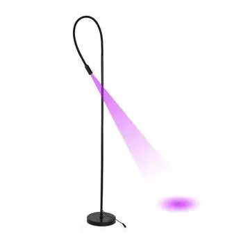 Новая лампа для фототерапии с клеем для ресниц, педаль управления, светодиодная напольная лампа для красоты и нейл-арта 400 нм чёрный