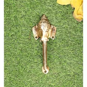 Новая латунная антикварная коричневая дверная ручка Crown Ganesha, 8 дюймов, антикварная коричневая, стандартная, упаковка из 1 шт. - латунь, ручка-скоба