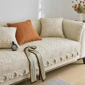Новая легкая диванная подушка в роскошном стиле, чистый хлопок, универсальная противоскользящая подушка для сиденья Four Seasons, три сиденья, чехол One Noble Consort, ткань для покрытия 70*70
