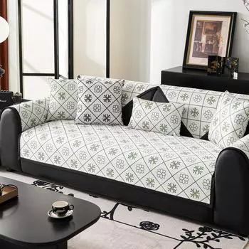 Новая легкая роскошная подушка для дивана, летняя универсальная напечатанная нескользящая накидка на тканевое полотенце для спинки, кожаный чехол для дивана, подушка для сиденья 70*70cm