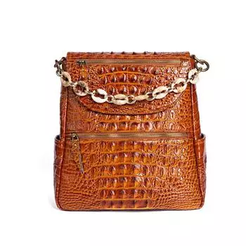 Новая легкая роскошная сумка из крокодиловой кожи, рюкзак-рыба, сумка через плечо, ручная работа, нишевая, художественная, мужская и женская сумка