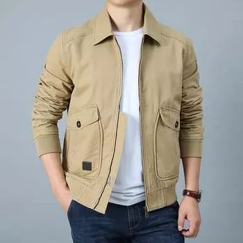 Новая летная куртка мужская большого размера свободная рабочая куртка весна и осень тонкий повседневный летный костюм M